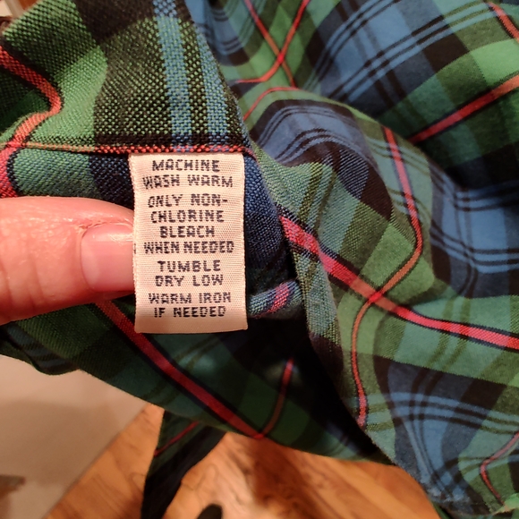 Ralph Lauren Men's M Green and Blue Plaid Button Down Shirt, Classic Fit - Picture 5 of 6